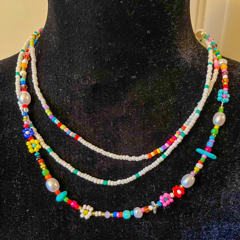 Beaded Necklaces, set of 3